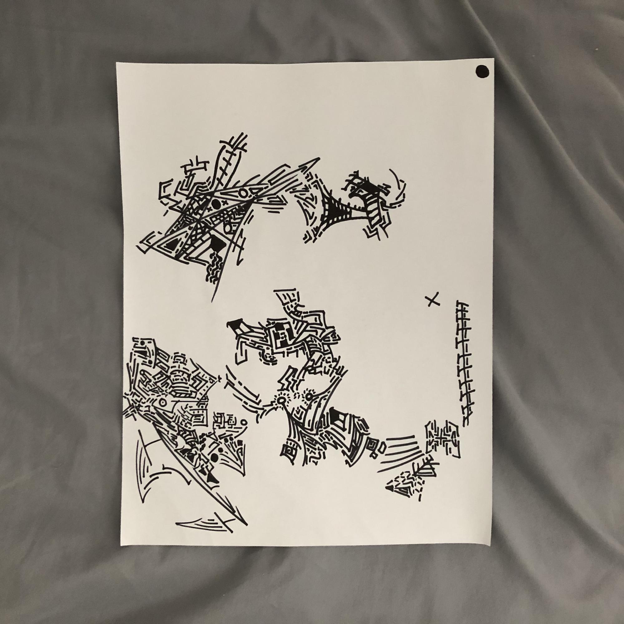 Drawing laying on a bed