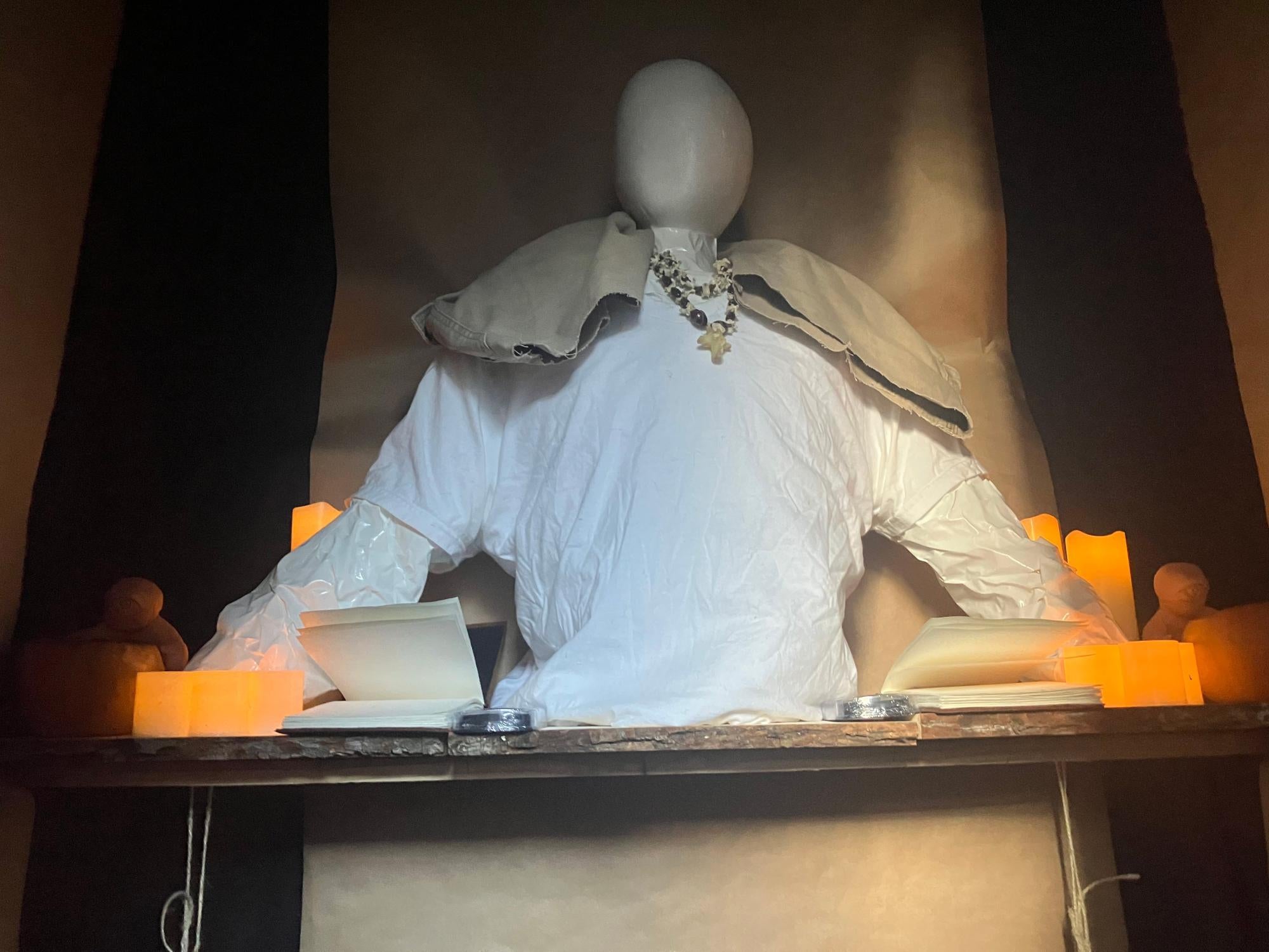 mannequin from a low angle