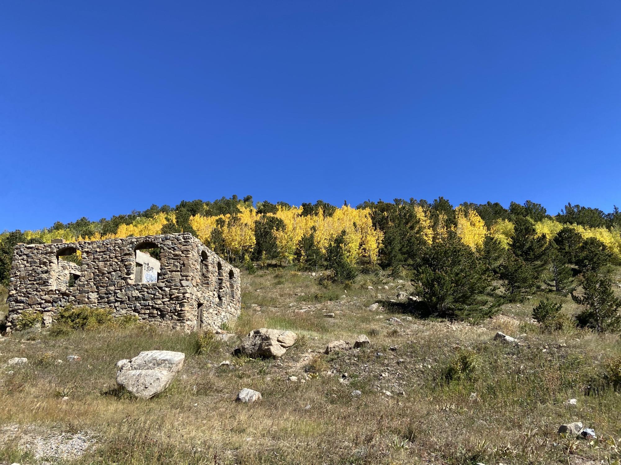 Caribou Colorado, where a lone building stands from when the town was an active mining district