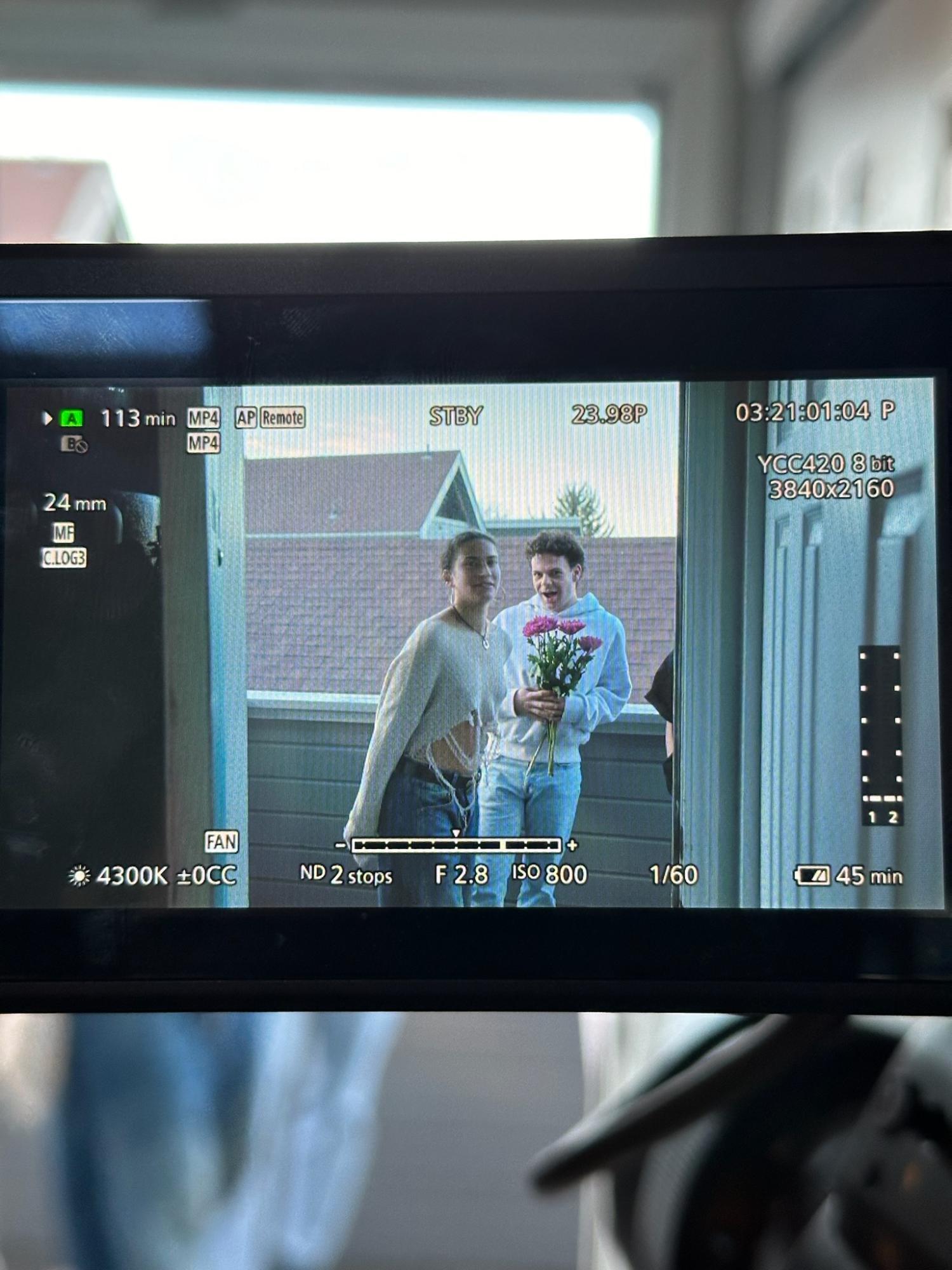 behind-the-scenes photos from shooting