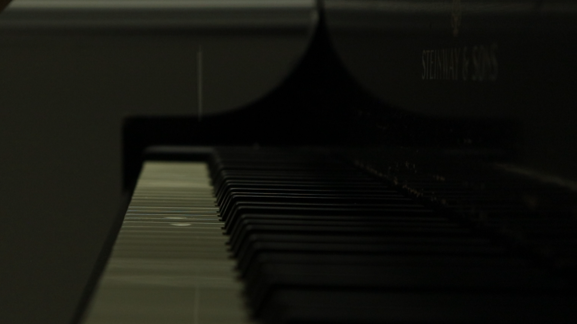 keyboard of a piano