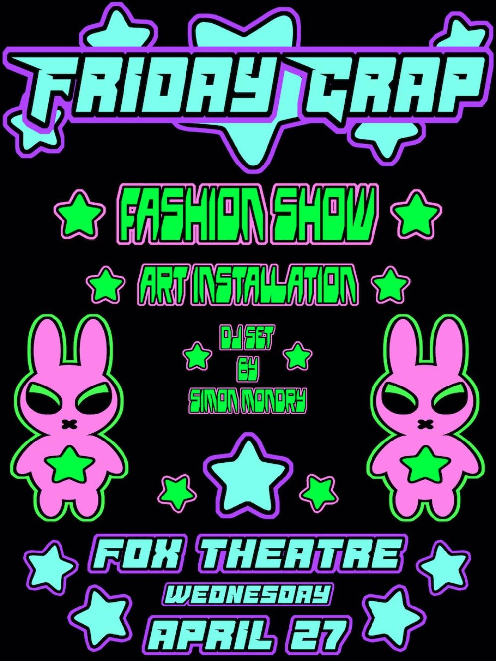 Flyer for fashion shows a collaboration