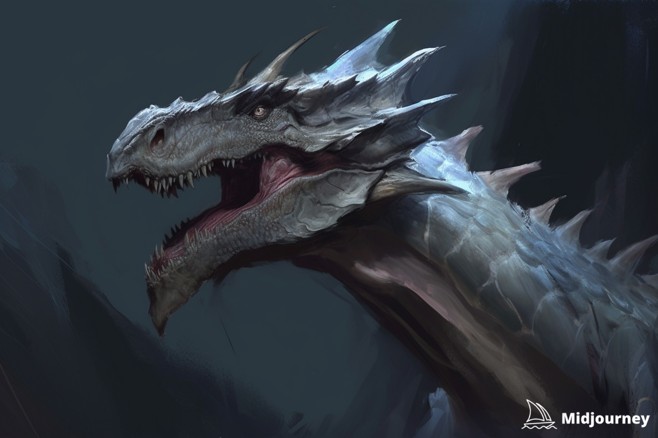 AI concept art painting of reptilian alien creature 
