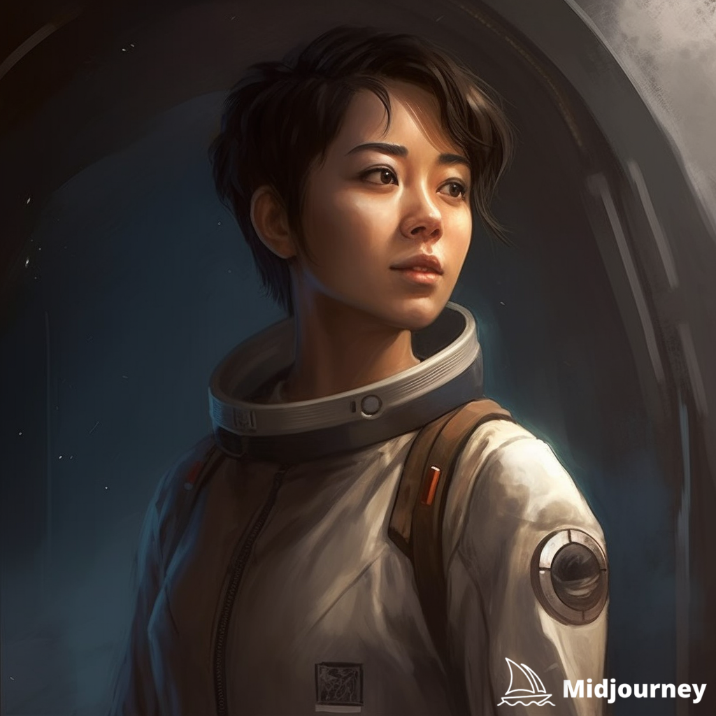 AI concept art painting of crew member 