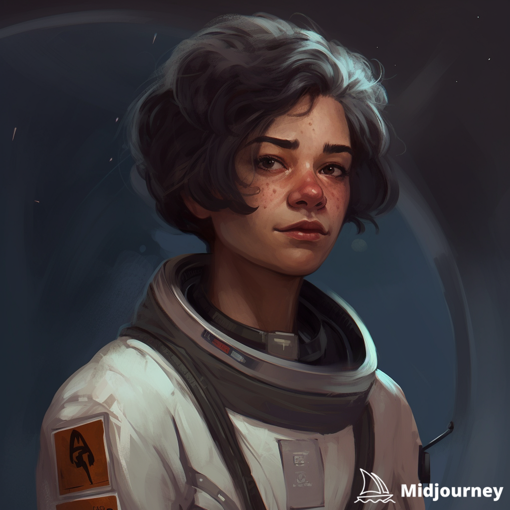 AI concept art painting of crew member 
