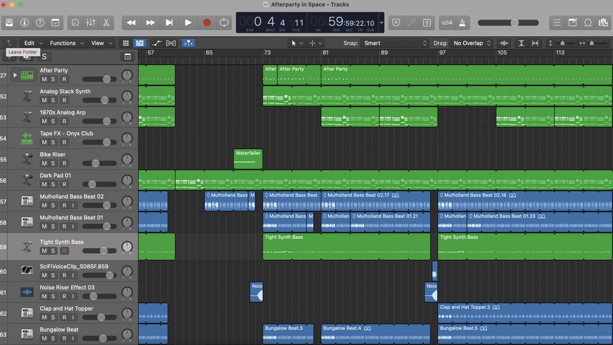 Interface of audio software