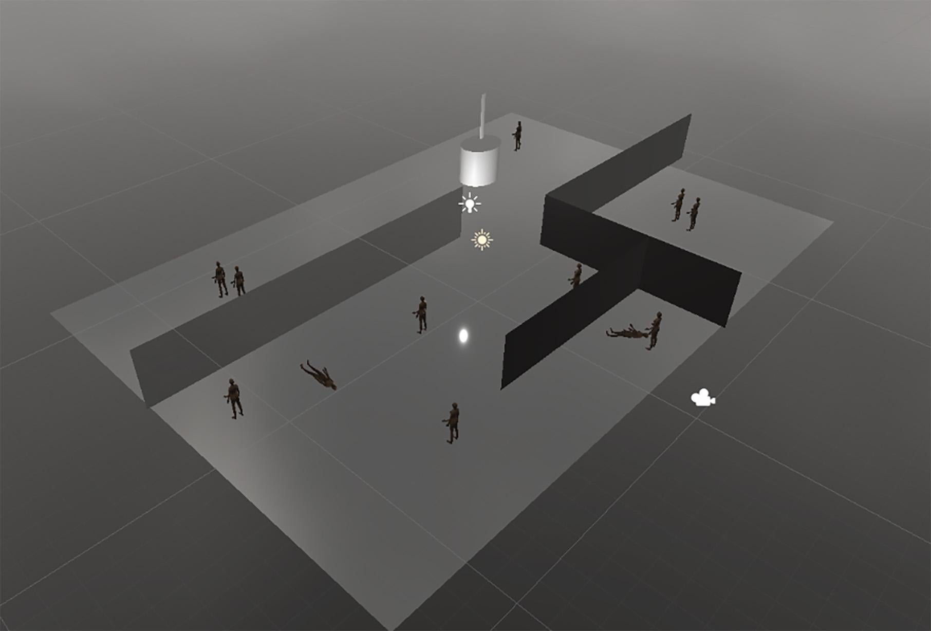 3D render of a digital space