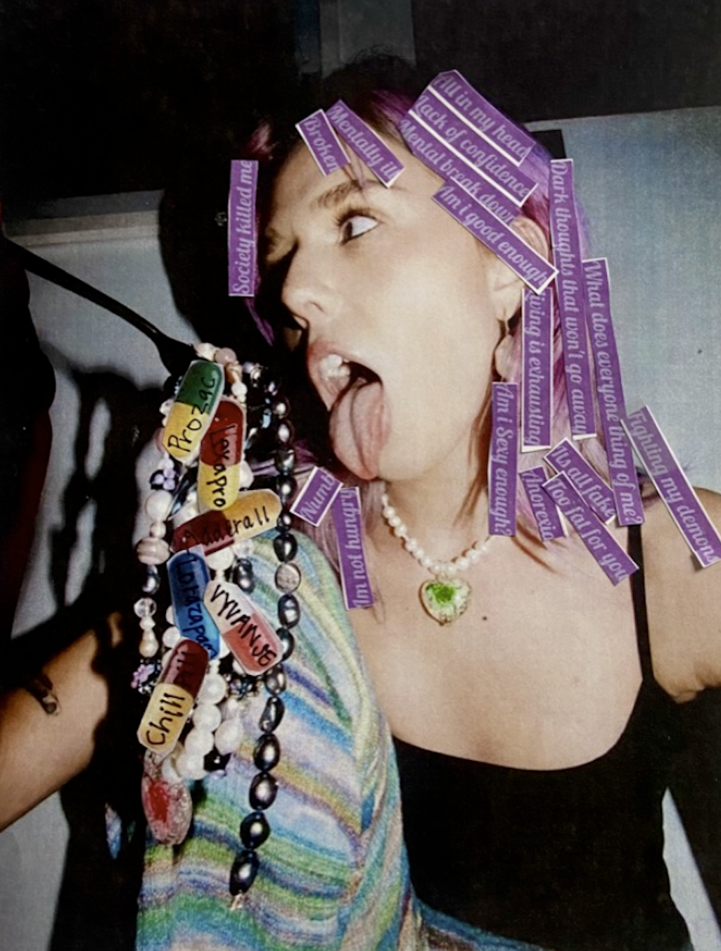 girl with pink hair
