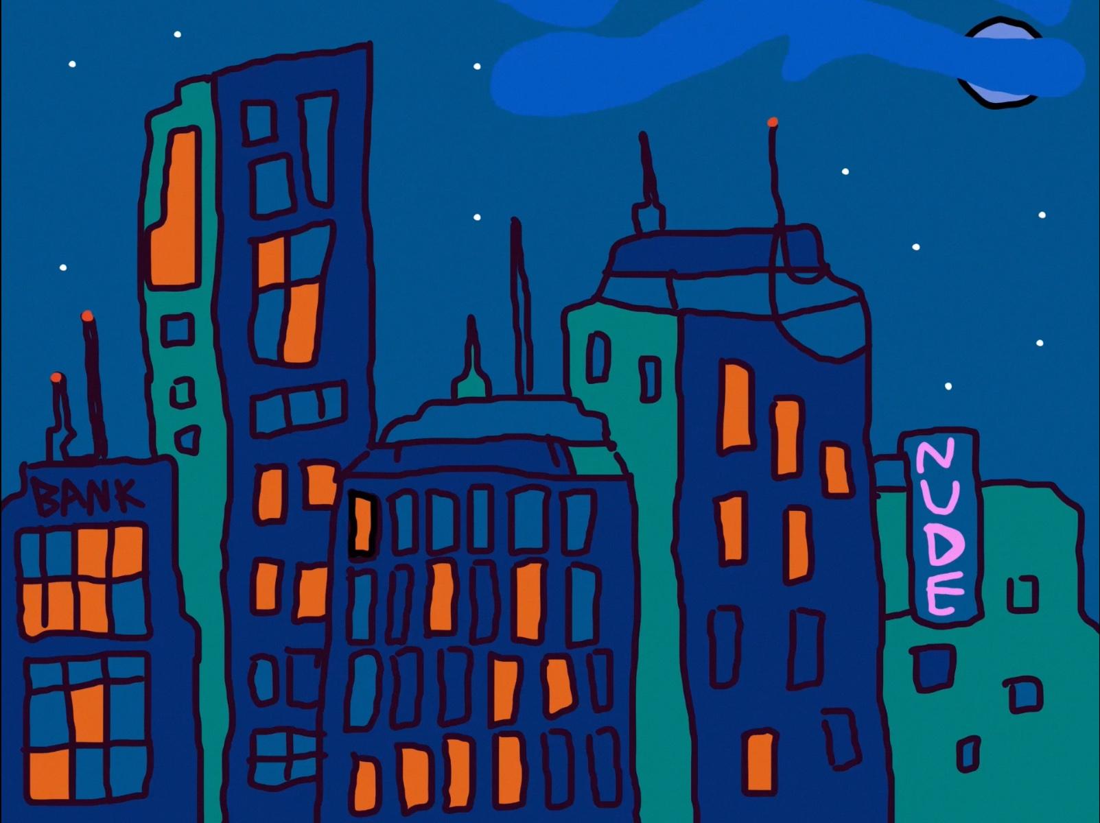 Animation of a city