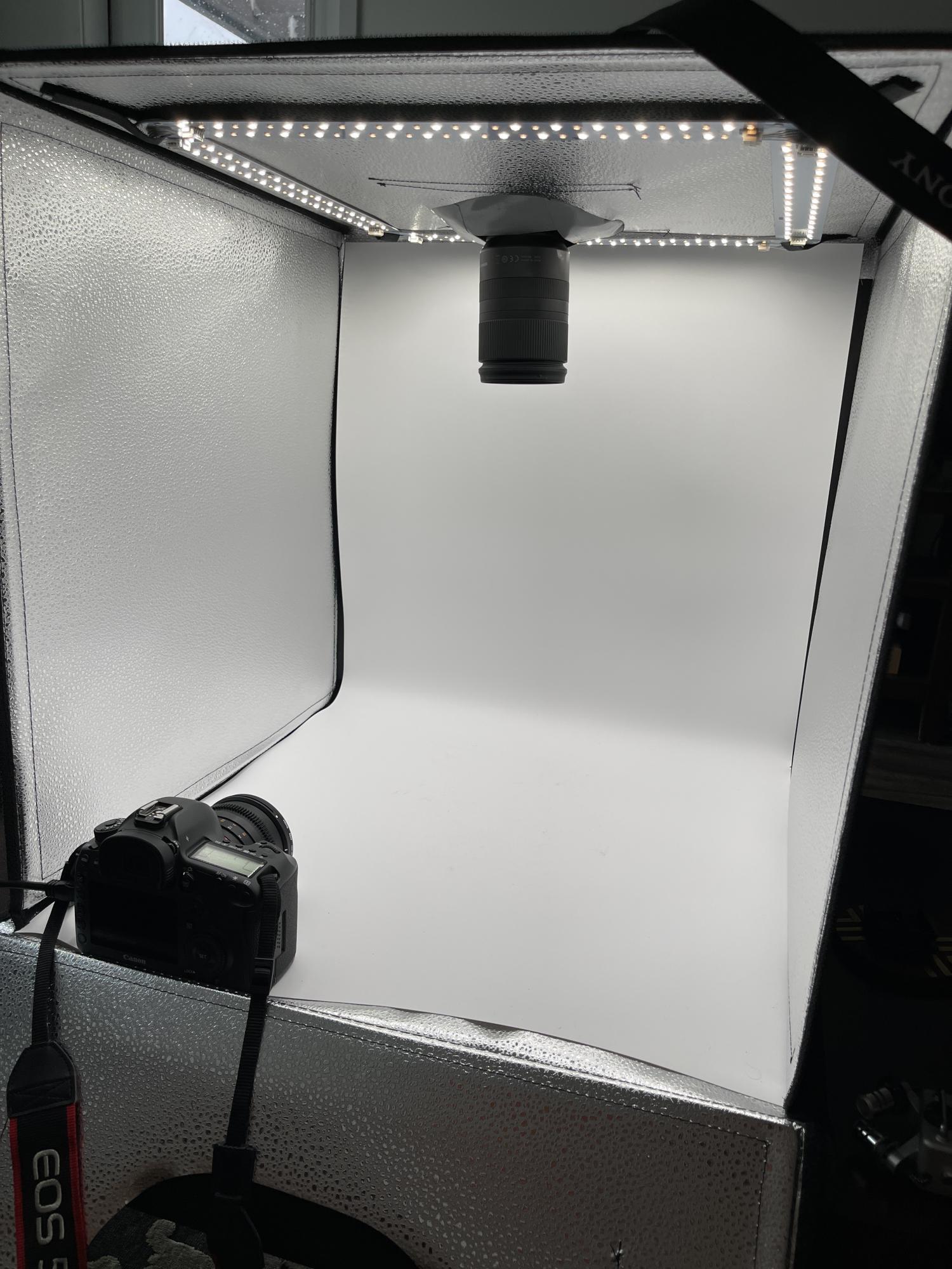 This is an interior view with an example of the camera facing towards the subject's location