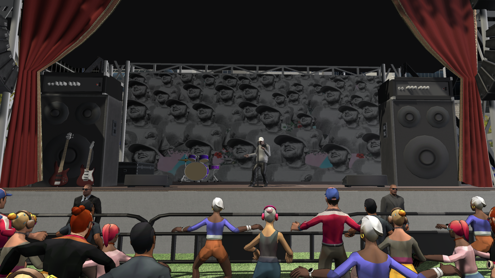 3D render of a live concert