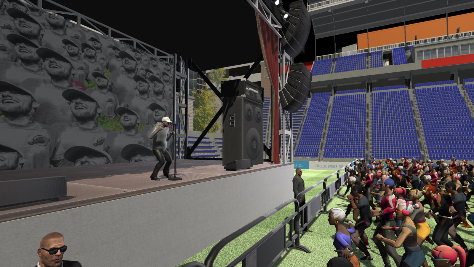 3D render of a live concert