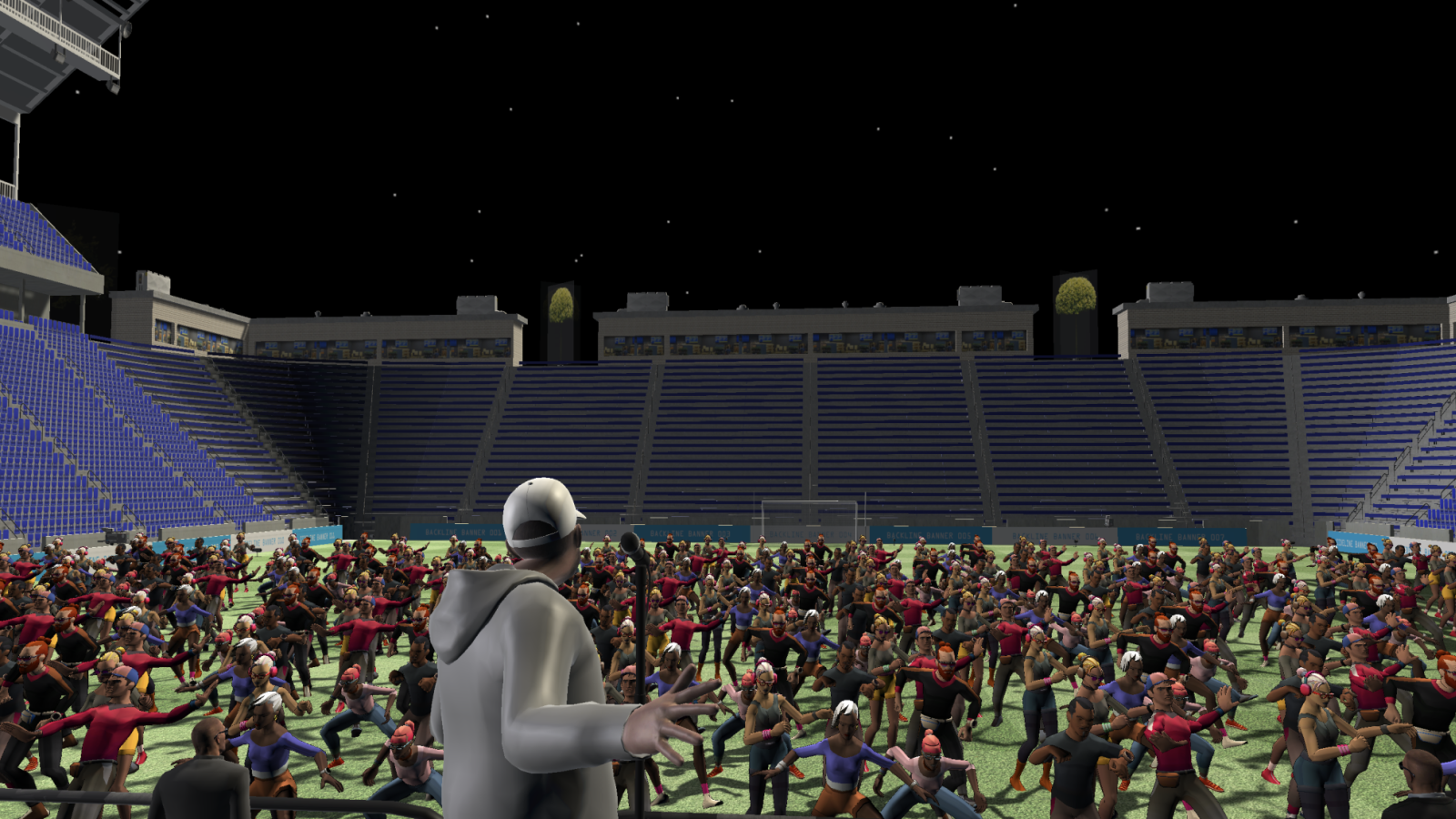 3D render of a live concert