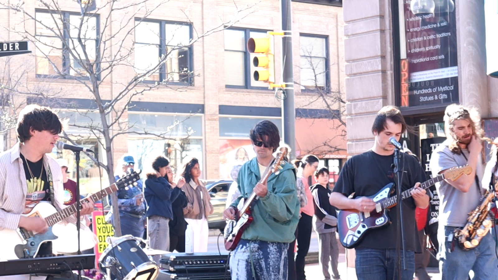 The Rocky Coasts Playing on Pearl street outside of Ben & Jerry's