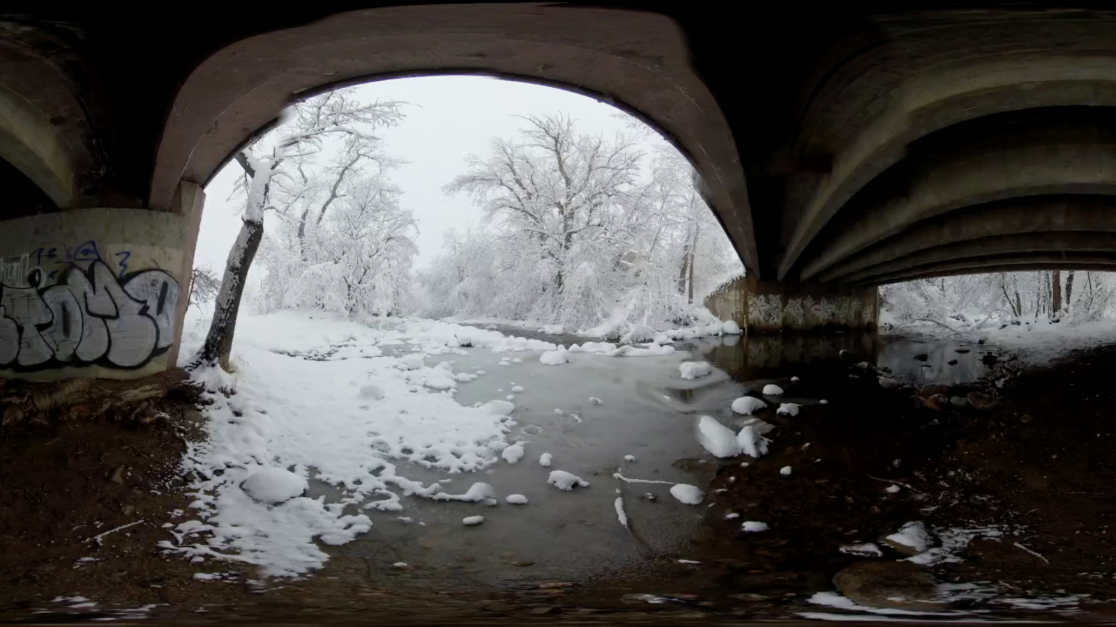 Underneath Boulder Creek bridge