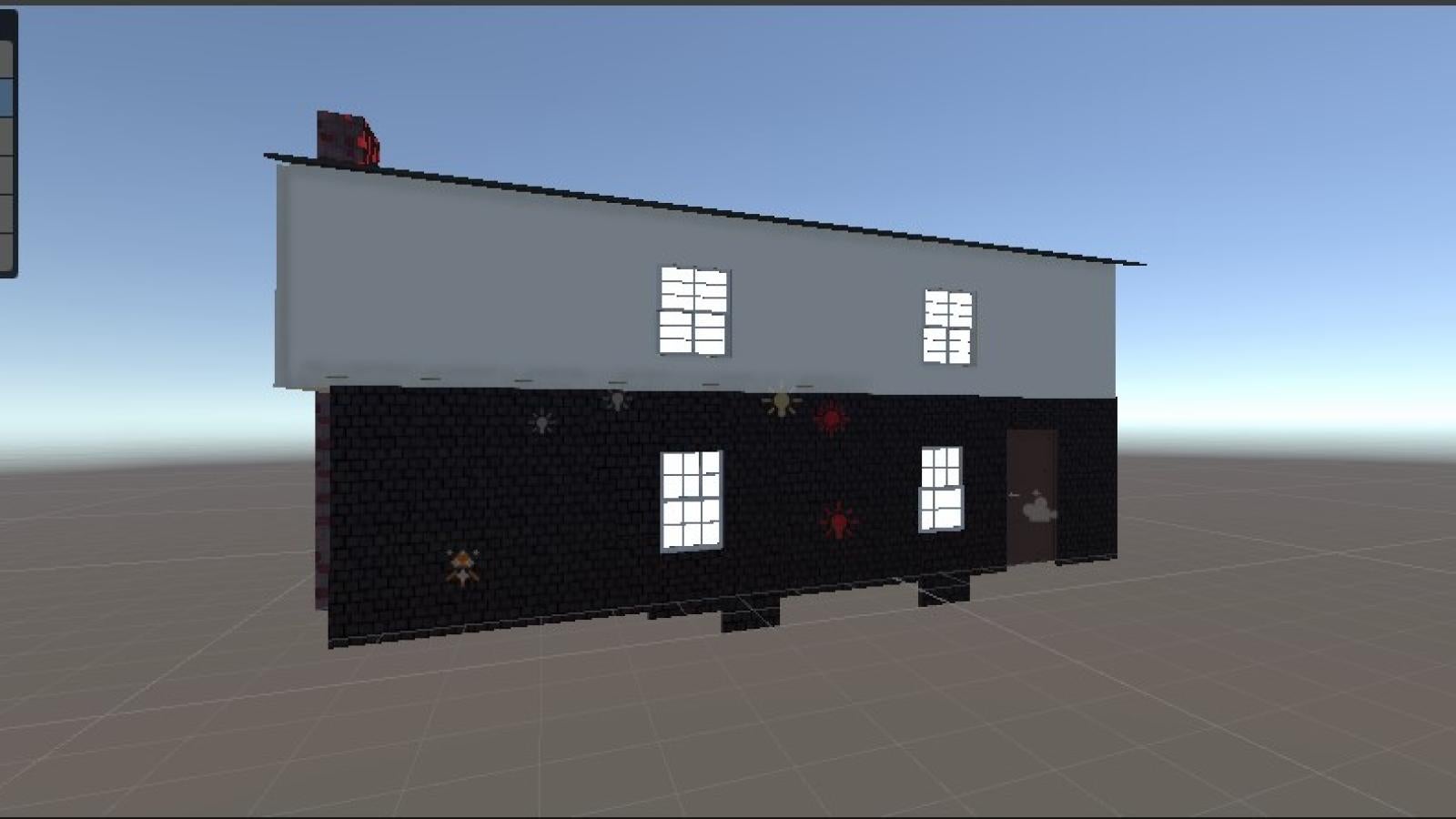 3D render of a barn