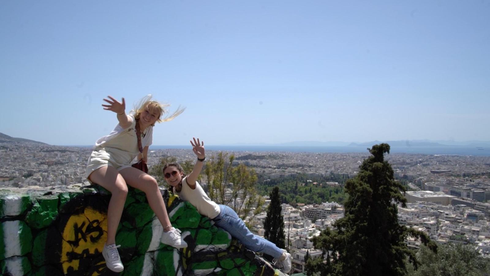 tourists on a viewing platform