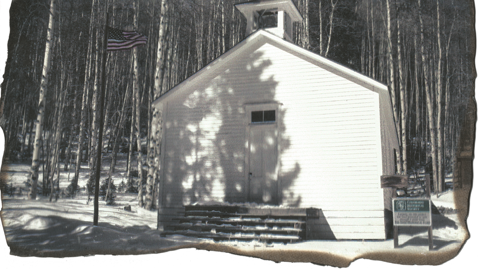 Old church in mountain ghost town