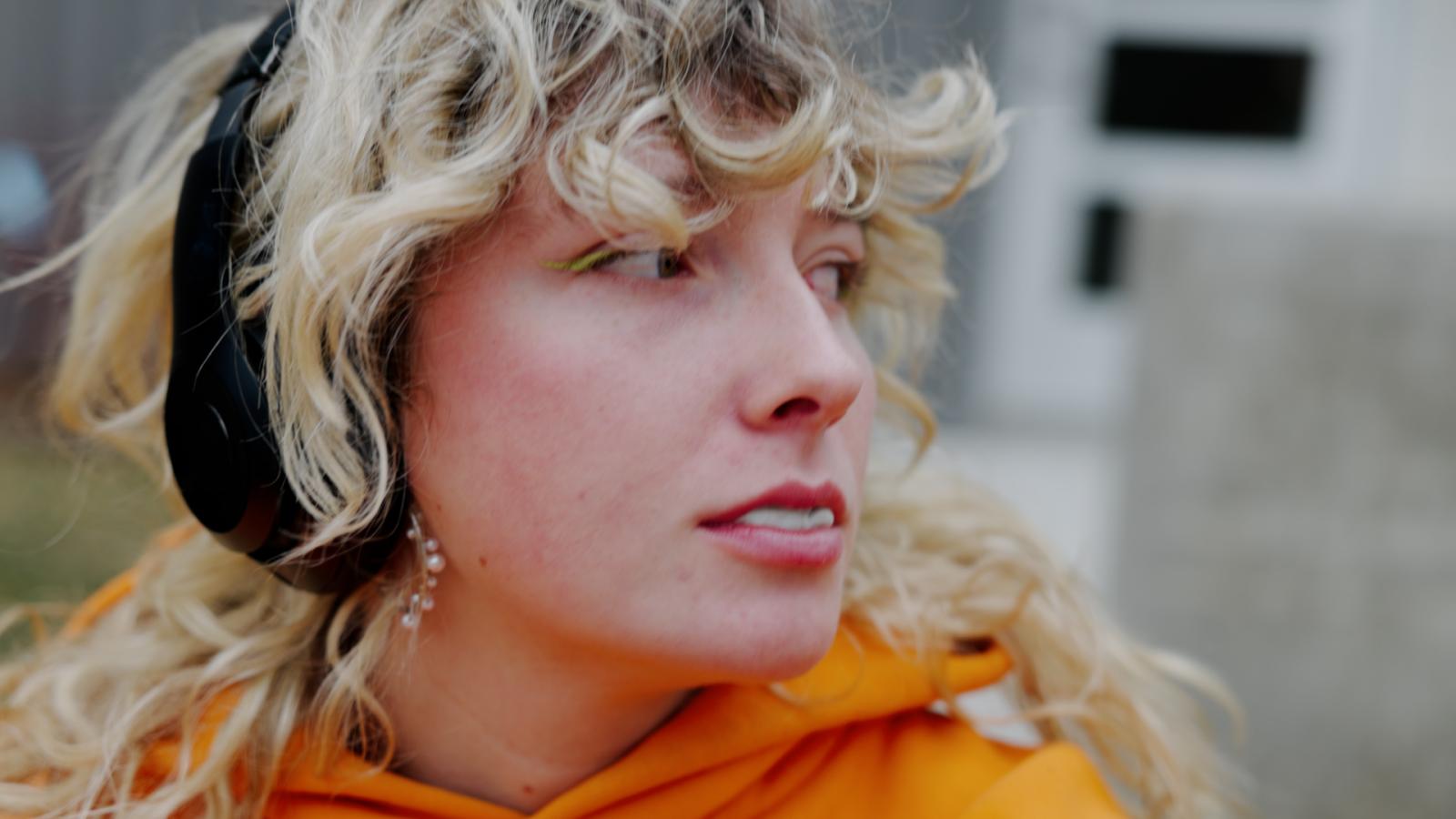 Woman looking to the left