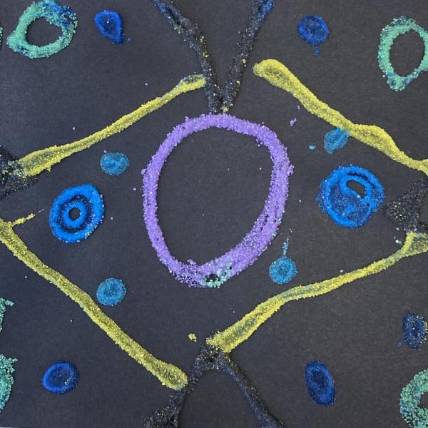 sand painting and atoms
