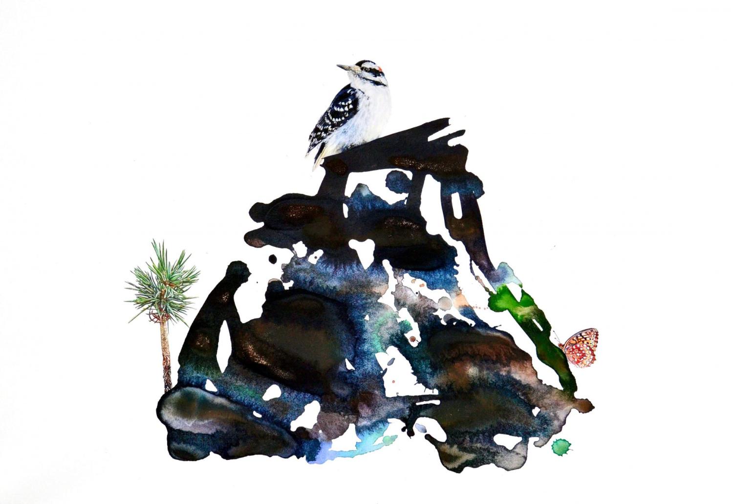 Anna Kaye, Equipoise I, 25 x 34 inches, watercolor on paper. Image provided by Anna Kaye.