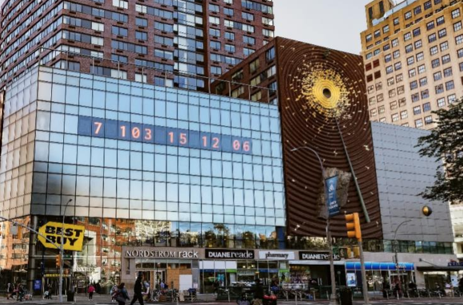 Gan Golan and Andrew Boyd Climate Clock, 2020 Public art installation Photo Credit: Jeenah Moon for The New York Times