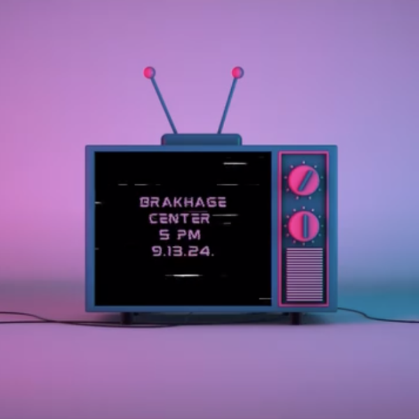 Analog TV that says "