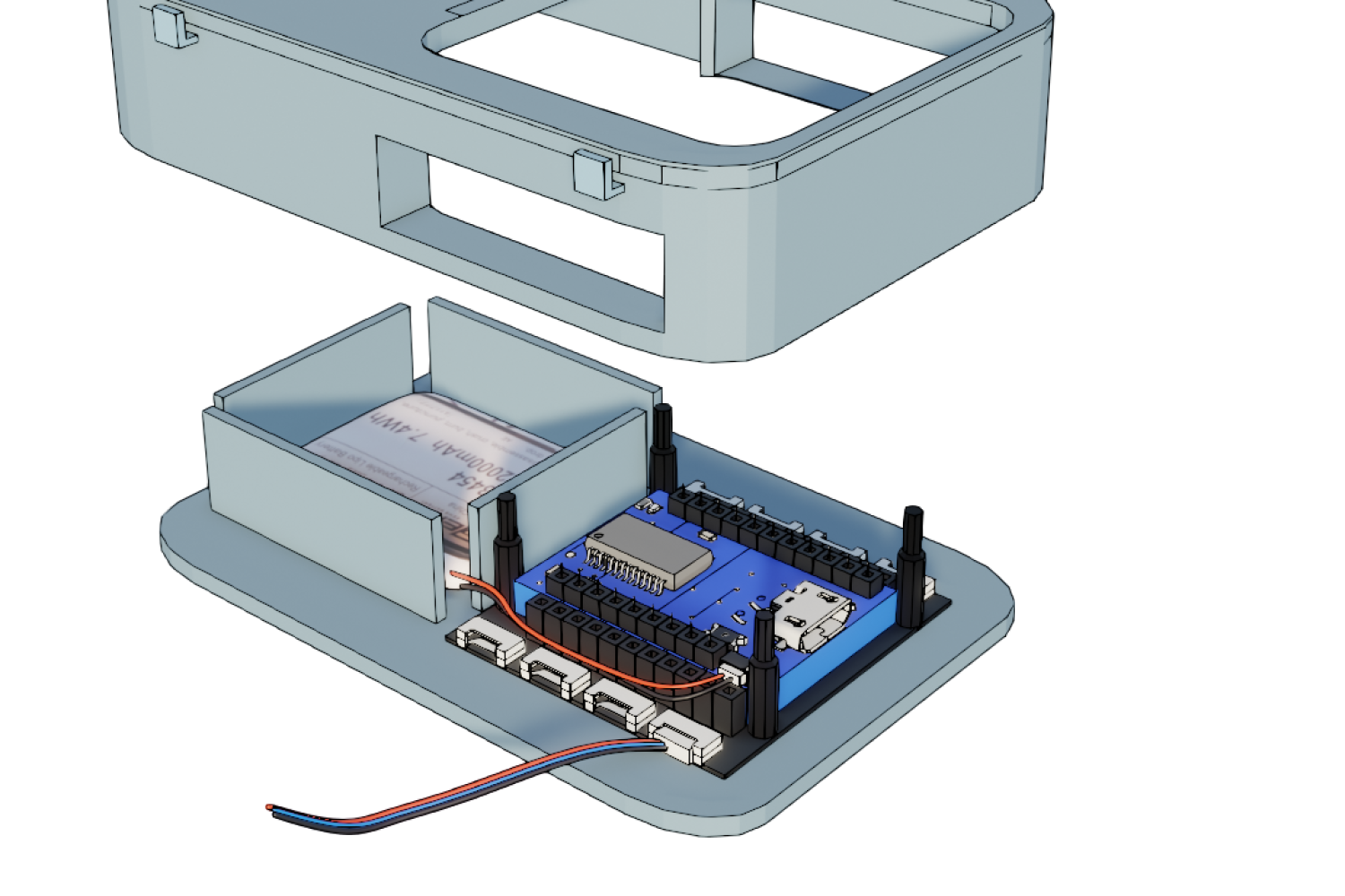 illustrated cross section diagram of sensory extension device