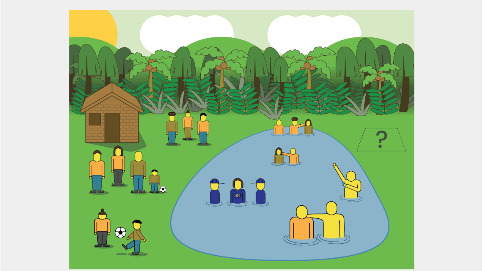Poster titled Igarapé (Communal Pond)