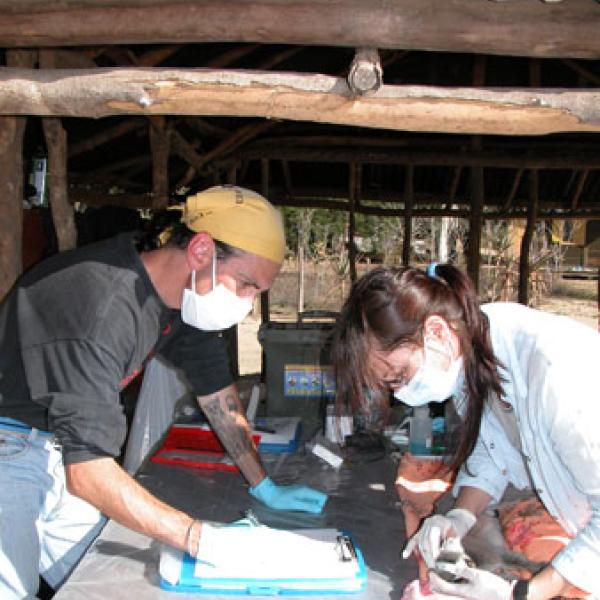 Scientists at the reserve.
