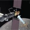 Artist illustration of FARSIDE using the Lunar Gateway, or similar Lunar asset, for communication with Earth.