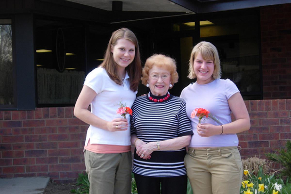 Mary Jane and two student participants