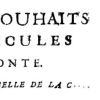Screenshot of first page of the tale, text only (French), "Les Souhaites Ridicules".