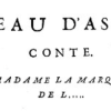 Screenshot of first page of the tale, text only (French), "Peau d'asne".