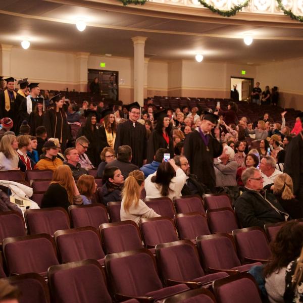 The students process