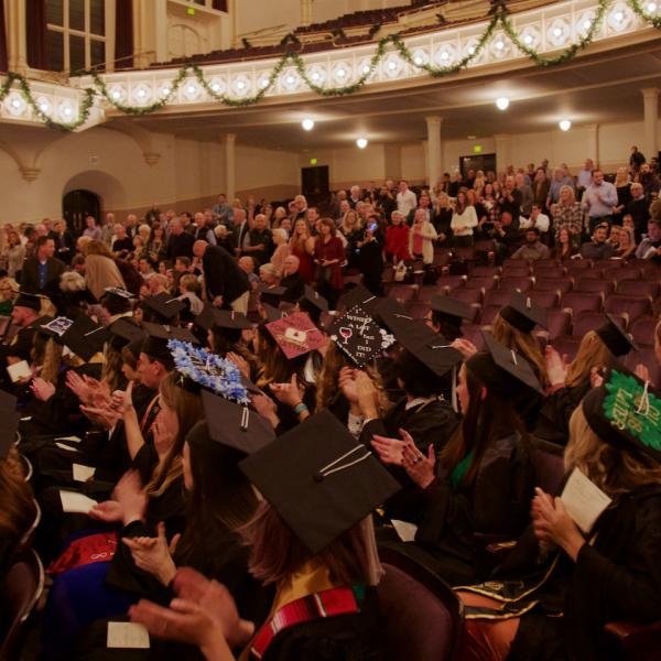 The students show their appreciation for the support of family and friends