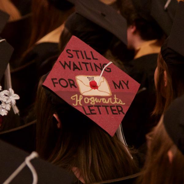 Mortarboard message #2: "Still waiting for my Hogwarts Letter" (Are they still accepting students?)