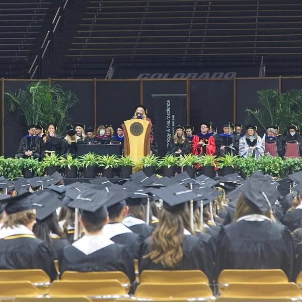 MC Jenn Stratford addresses the crowd