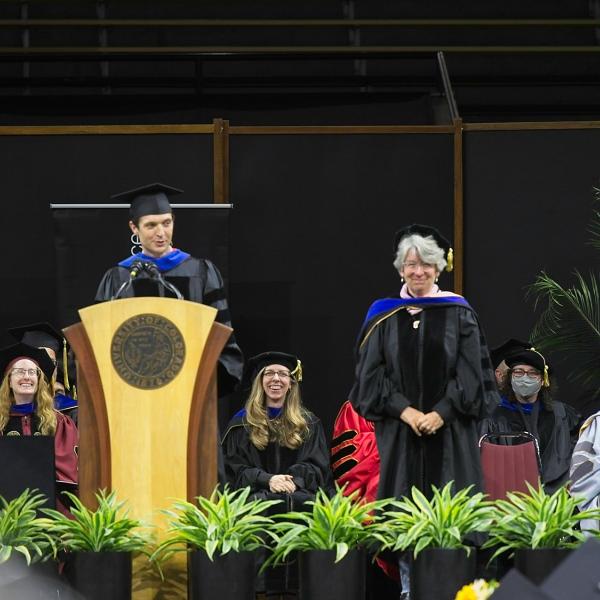 The Chair recognizes Teaching Associate Professor Alison Vigers who is retiring
