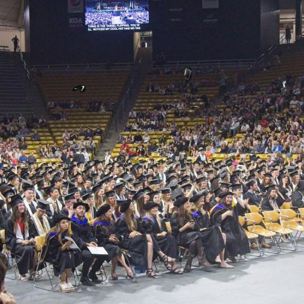 And now toss those mortarboards!