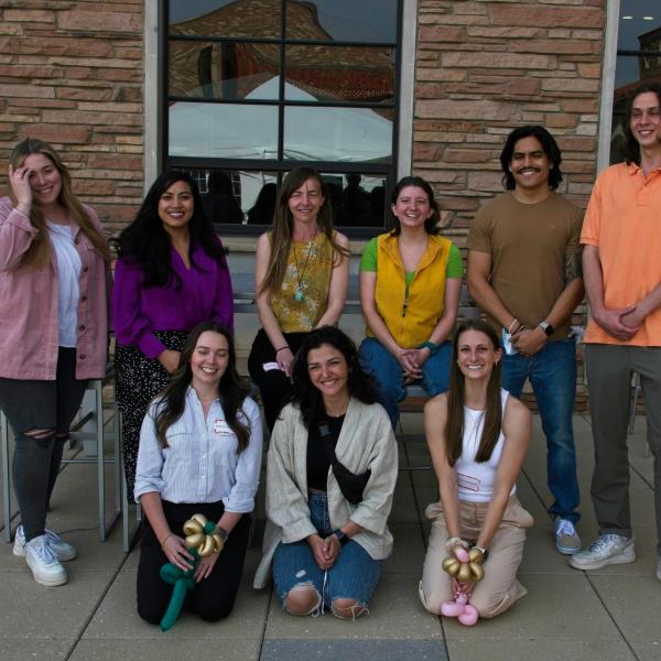 June Gruber's lab poses for a group photo