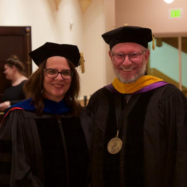 Professors Emily Richardson and Mark Whisman were also all smiles