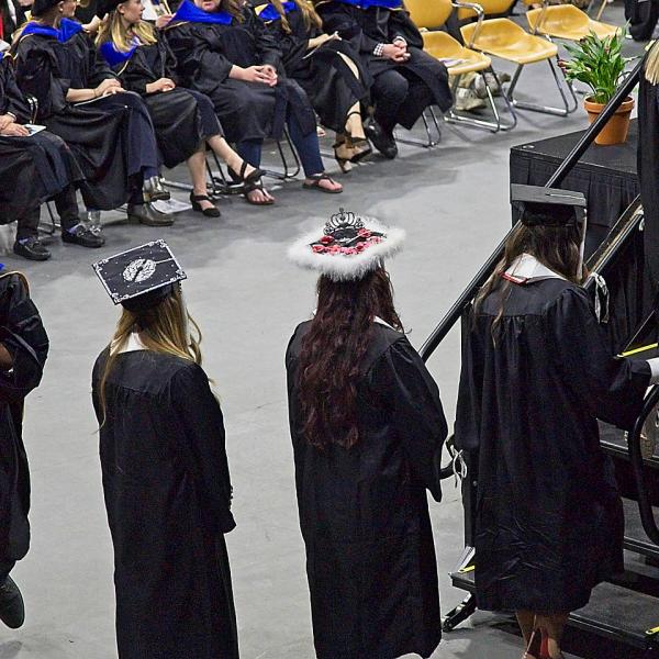 Not sure what this mortarboard is about but it wins the furriest mortarboard award