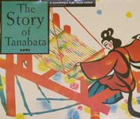 story of tanabata book cover showing a drawing of man in red robe