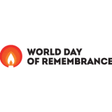 Candle vector next to black text "World Day of Remembrance."