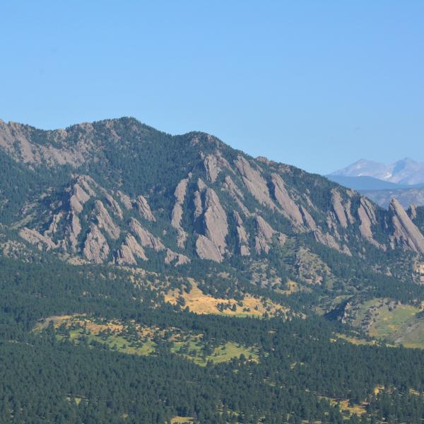 The majestic Flatirons west of Boulder, Colorado.
