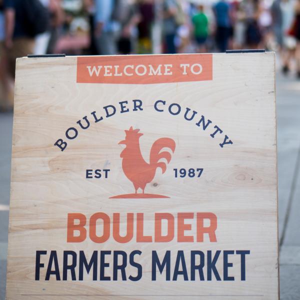 Boulder Farmers Market Sign