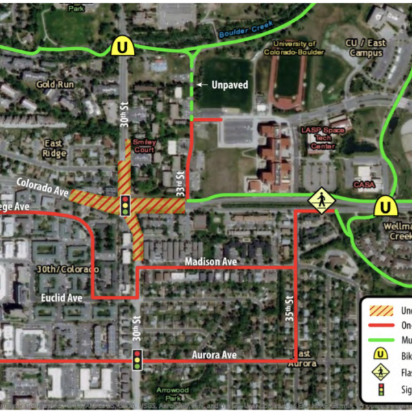 Map of alternate routes.