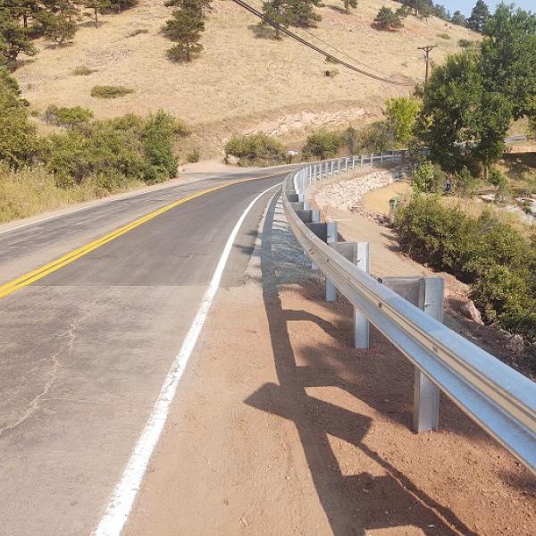 Image of Olde Stage Road completed during phase 1 of reconstruction.