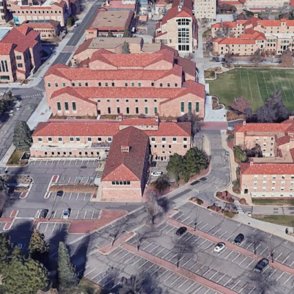 Aerial view of CU Boulder campus